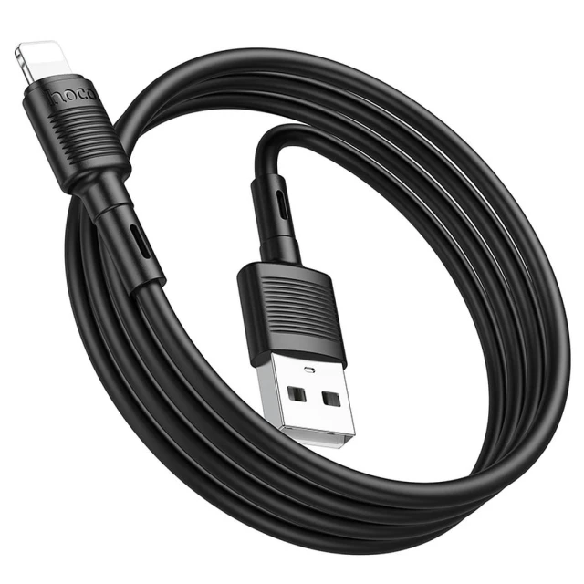 Кабель Hoco X83 USB A to Lightning Black (6931474770868)