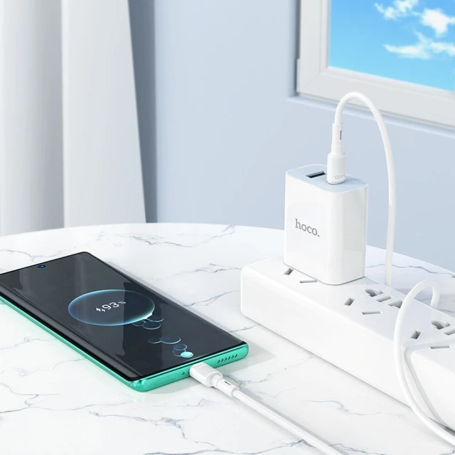 Кабель Hoco X83 USB C до USB C PD 3A 60W 1 м White (6931474770936)