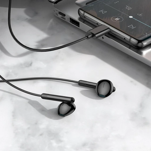 Навушники Hoco M93 провідні вакуумні USB C Black (6931474778819)