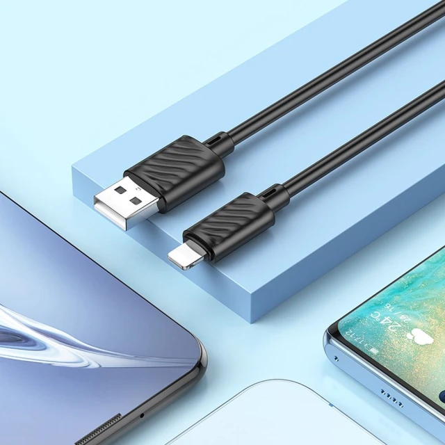 Кабель Hoco X88 USB A to Lightning Black (6931474783301)