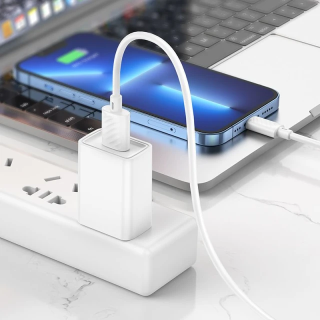 Кабель HOCO X88 USB-A к Lightning 2.4A 1 м White (6931474783318)