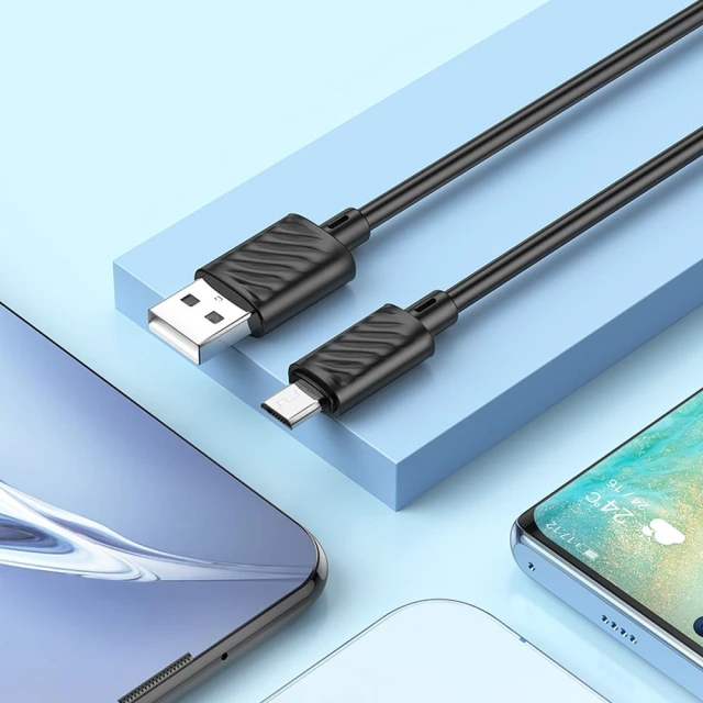 Кабель HOCO USB A to Micro USB X88 2.4A 1 м Black (6931474783325)