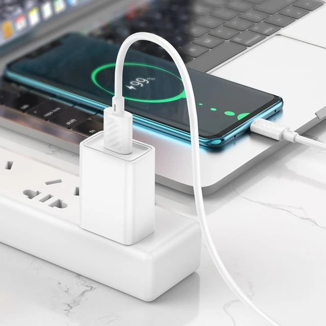 Кабель Hoco X88 USB A до USB C 3A 1 м White (6931474783356)