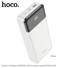 Powerbank Hoco J102A 20000 mAh QC3.0 PD 3A 20W White (6931474783639)