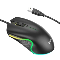 Миша дротова Hoco GM19 USB A 1000 dpi з підсвічуванням Black (6931474784131)