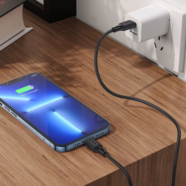Кабель USB-C to Lightning Hoco X90 PD 20W 1 м Black (6931474788382)
