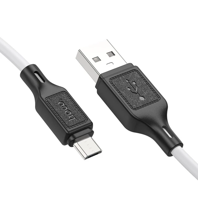 Кабель Hoco X90 USB A to Micro USB 2.4A 1 m White (6931474788436)