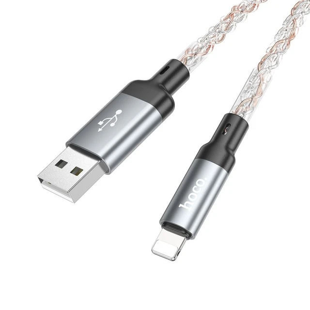 Кабель Hoco U112 USB-A to Lightning 2.4A 1м Grey (6931474788801)