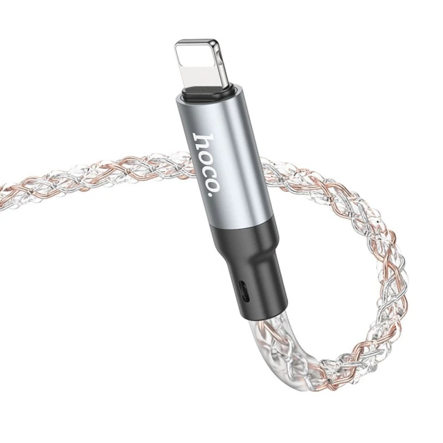 Кабель Hoco U112 USB-A to Lightning 2.4A 1м Grey (6931474788801)