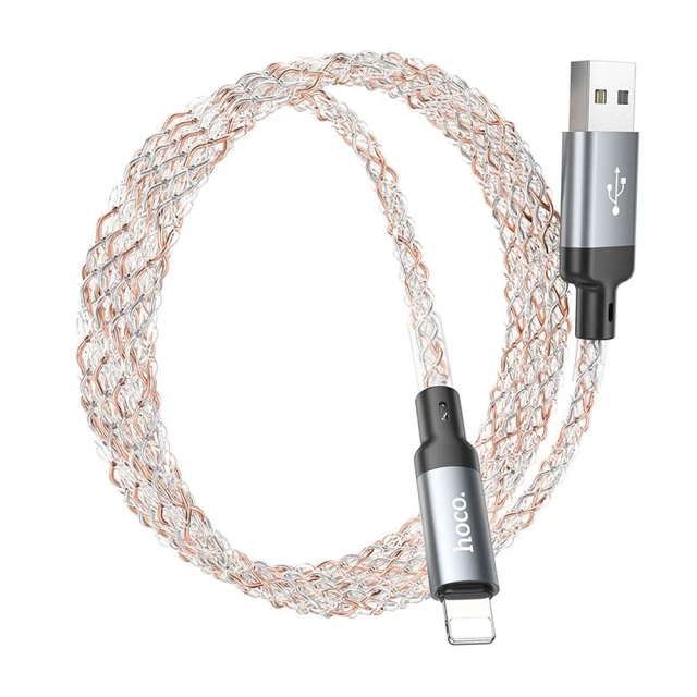 Кабель Hoco U112 USB-A to Lightning 2.4A 1м Grey (6931474788801)