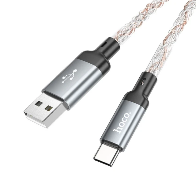 Кабель USB-A to USB-C Hoco U112 Grey (6931474788818)