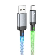 Кабель USB-A to USB-C Hoco U112 Grey (6931474788818)