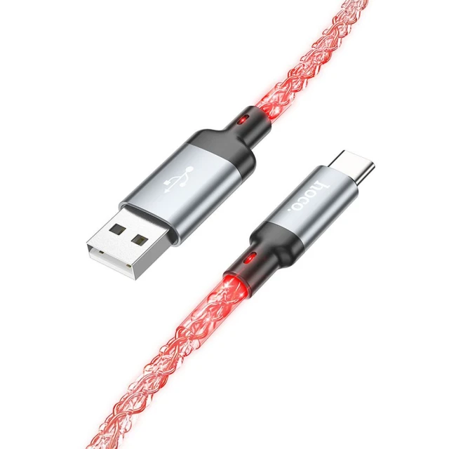 Кабель USB-A to USB-C Hoco U112 Grey (6931474788818)