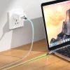 Кабель Hoco U112 USB-C to USB-C 3A 60W LED 1m Grey (6931474788825)