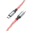 Кабель Hoco U112 USB-C to USB-C 3A 60W LED 1m Grey (6931474788825)