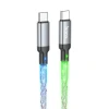 Кабель Hoco U112 USB-C to USB-C 3A 60W LED 1m Grey (6931474788825)