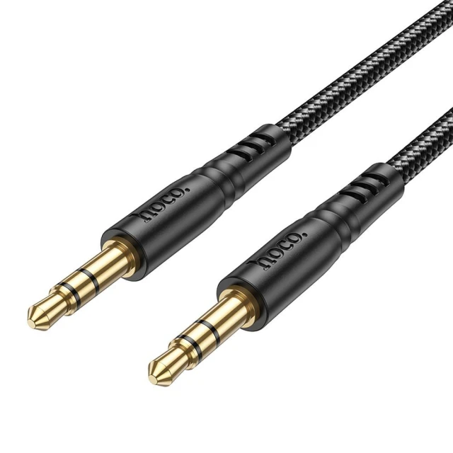 Кабель Hoco UPA24 AUX Jack 3.5 мм до Jack 3.5 мм 1 м Black (6931474789136)