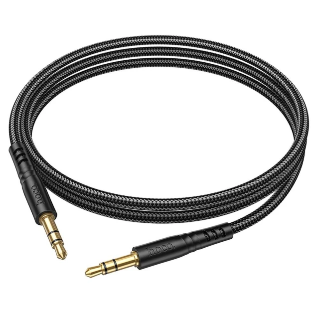 Кабель Hoco UPA24 AUX Jack 3.5 мм до Jack 3.5 мм 1 м Black (6931474789136)
