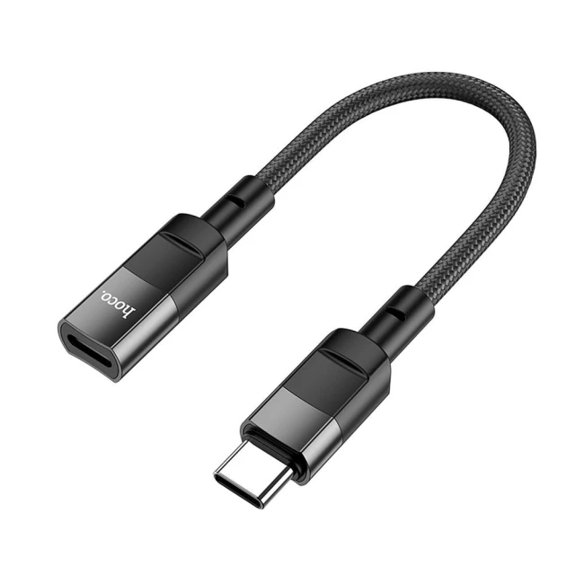 Адаптер OTG Hoco U107 USB C to Lightning Black (6931474789983)