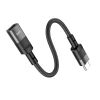 Адаптер OTG Hoco U107 USB C to Lightning Black (6931474789983)