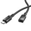 Адаптер Hoco U107 OTG USB C to USB C 3A 1.2m Black (6931474789990)