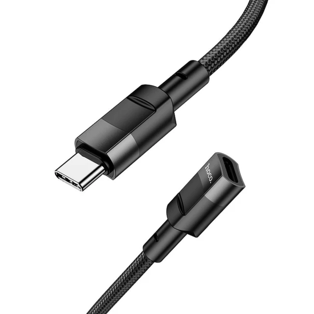 Адаптер Hoco U107 OTG USB C to USB C 3A 1.2m Black (6931474789990)