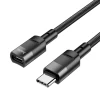 Адаптер Hoco U107 OTG USB C to USB C 3A 1.2m Black (6931474789990)