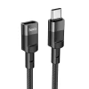 Адаптер Hoco U107 OTG USB C to USB C 3A 1.2m Black (6931474789990)