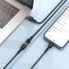 Адаптер Hoco U107 OTG USB C to USB C 3A 1.2m Black (6931474789990)