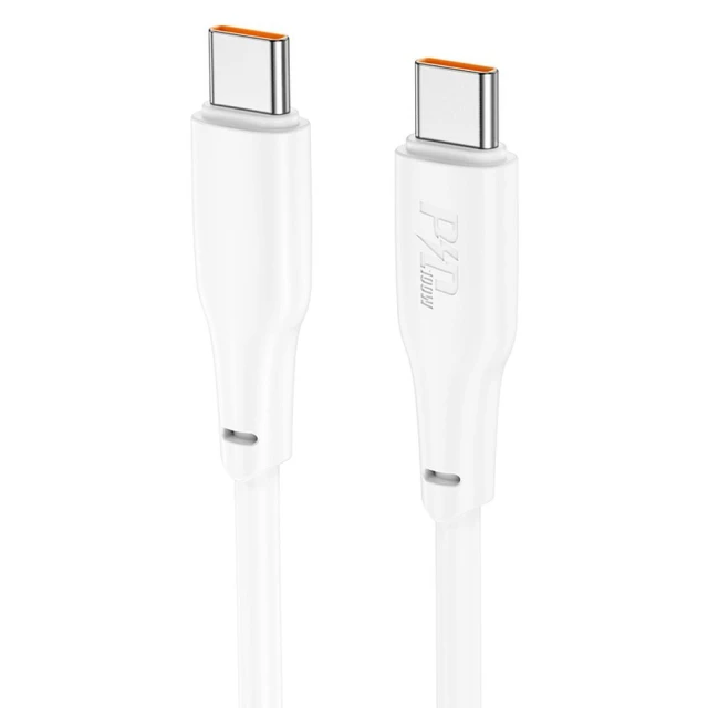 Кабель Hoco X93 USB-C to USB-C 3A 100W 1 м White (6931474790712)