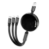 Кабель 3в1 USB A до Lightning / Micro USB / USB C Hoco 2A 1 м X78 Black (6931474791290)
