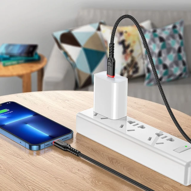 Кабель Hoco X59 USB C to Lightning Black (6931474793997)