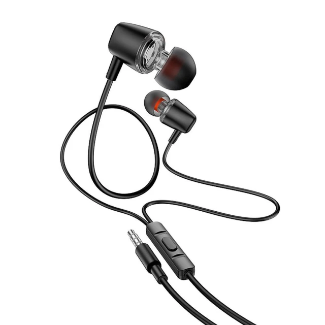 Навушники Hoco M107 провідні вакуумні Jack 3.5 mm Black (6931474794550)