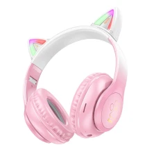 Навушники бездротові накладні Hoco W42 Kocie Uszy Pink (6931474795847)