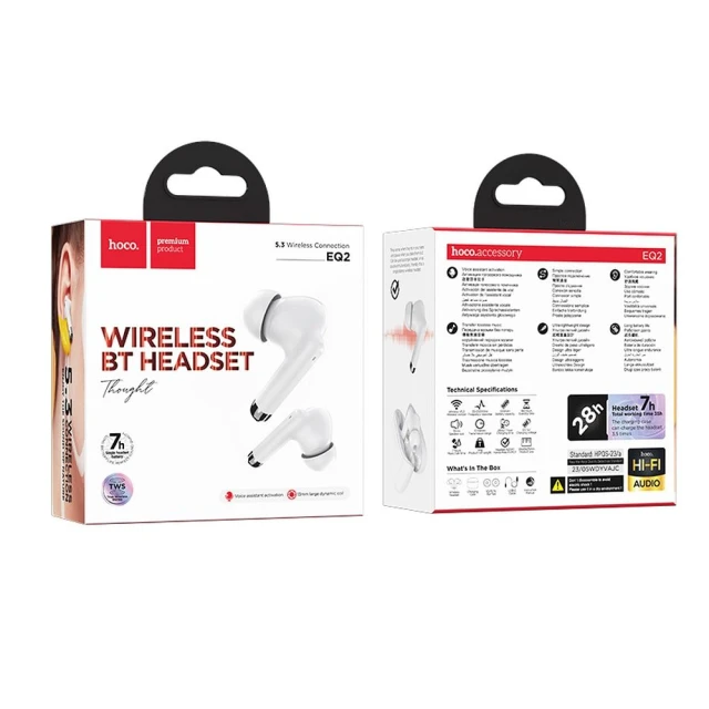 Наушники беспроводные Hoco TWS EQ2 White (6931474798534)