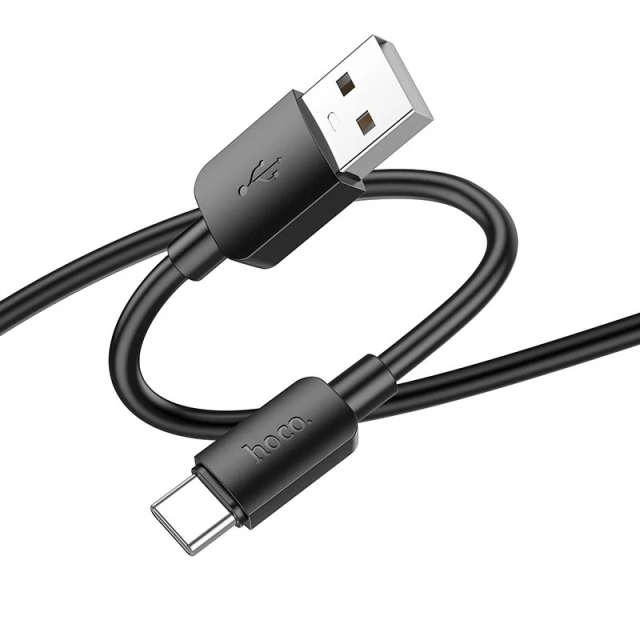 Кабель USB-A to USB-C Hoco X96 PD 2.4A 27W 1m Black (6931474799081)