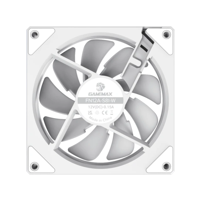 Вентилятор для корпусу Gamemax FN12A-S8I 120 мм White (6931858738071)