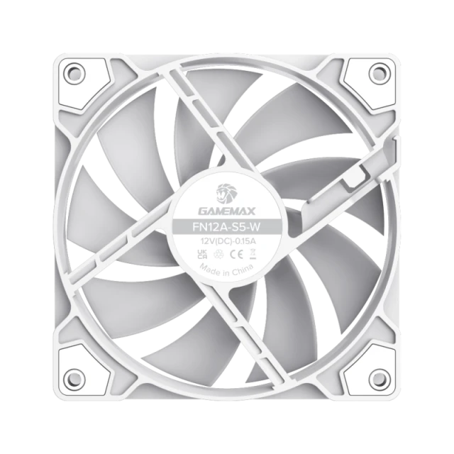 Вентилятор для корпусу Gamemax FN12A-S5 120 мм White (6931858738156)