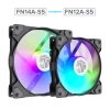 Вентилятор для корпусу Gamemax FN14A-S5 140 мм Black (6931858738187)