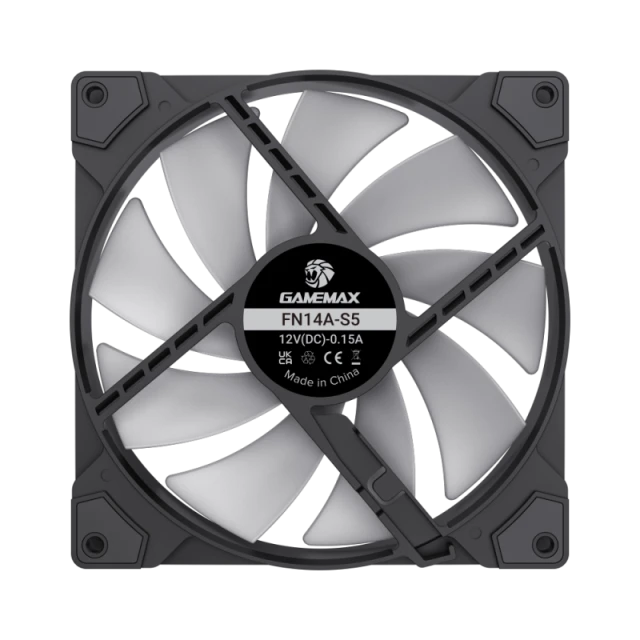 Вентилятор для корпусу Gamemax FN14A-S5 140 мм Black (6931858738187)