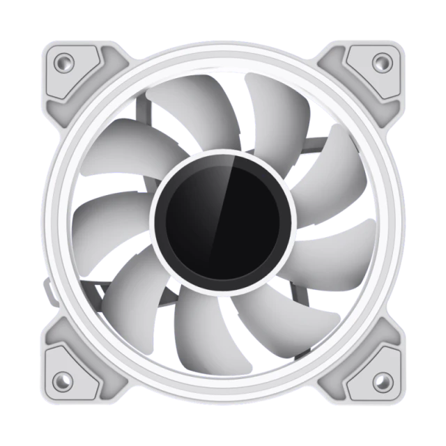 Вентилятор для корпусу Gamemax Dual Ring Infinity 120 мм White (6931858791250)