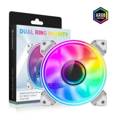 Вентилятор для корпусу Gamemax Dual Ring Infinity 120 мм White (6931858791250)