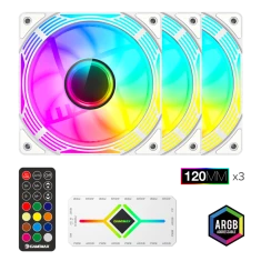 Вентилятор для корпусу Gamemax KF300 BK 120 мм White (6931858791281)