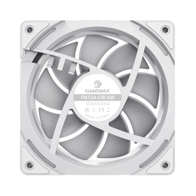Вентилятор для корпусу Gamemax KF300R BK 120 мм White (6931858791304)