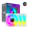 Вентилятор для корпусу Gamemax KF300R BK 120 мм White (6931858791304)