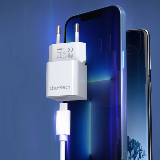 Сетевое зарядное устройство Choetech 20W USB-C White (PD5010)