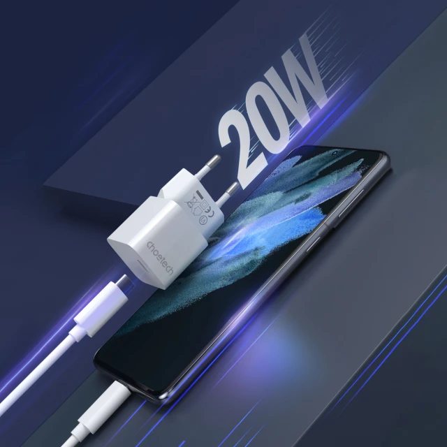 Сетевое зарядное устройство Choetech 20W USB-C White (PD5010)