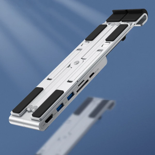 Док-станция для ноутбука Choetech 2xUSB-A/USB-C/HDMI/TF/SD Silver (HUB-M43-SL)