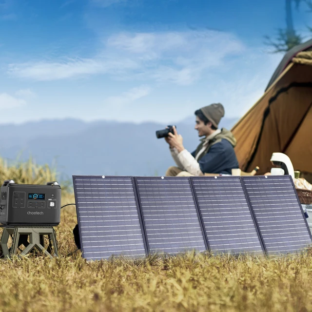 Складний сонячний зарядний пристрій Choetech 160W Black (01.01.04.XX-SC010-BK)