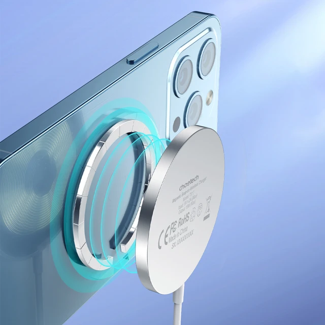 Бездротовий зарядний пристрій Choetech 15W White (01.01.01.XX-T518-F-101WH)